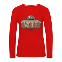 Load image into Gallery viewer, W.T.F Women's Premium Long Sleeve T-Shirt - red