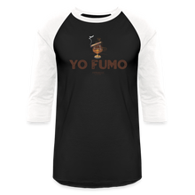 Load image into Gallery viewer, Yo Fumo Baseball T-Shirt - black/white