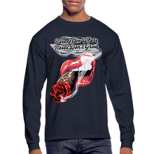 Load image into Gallery viewer, Smoking Rose Long Sleeve T-Shirt - navy