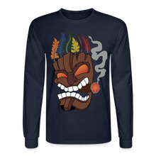 Load image into Gallery viewer, Tiki Mask Long Sleeve T-Shirt - navy