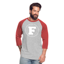 Load image into Gallery viewer, White Fumar Women's Baseball T-Shirt - heather gray/red