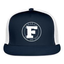 Load image into Gallery viewer, Fumar Trucker Hat - navy/white