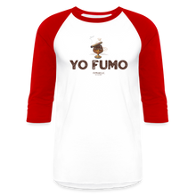 Load image into Gallery viewer, Yo Fumo Baseball T-Shirt - white/red