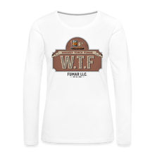 Load image into Gallery viewer, W.T.F Women's Premium Long Sleeve T-Shirt - white