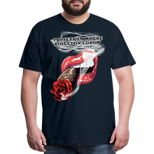 Load image into Gallery viewer, Smoking Rose Men's Premium T-Shirt - deep navy