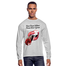 Load image into Gallery viewer, Smoking Rose Long Sleeve T-Shirt - heather gray