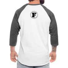 Load image into Gallery viewer, Tiki Mask Baseball T-Shirt - white/charcoal