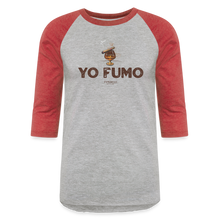 Load image into Gallery viewer, Yo Fumo Baseball T-Shirt - heather gray/red