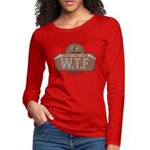 Load image into Gallery viewer, W.T.F Women's Premium Long Sleeve T-Shirt - red