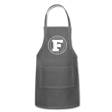 Load image into Gallery viewer, White Fumar Logo on Adjustable Apron - charcoal
