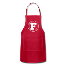 Load image into Gallery viewer, White Fumar Logo on Adjustable Apron - red