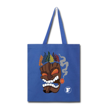 Load image into Gallery viewer, Tiki Mask Tote Bag - royal blue