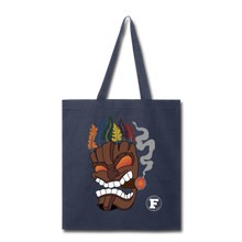 Load image into Gallery viewer, Tiki Mask Tote Bag - navy