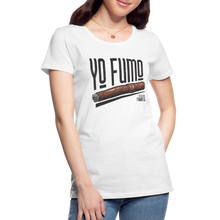 Load image into Gallery viewer, Ladies Yo Fumo T-Shirt - white