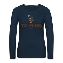 Load image into Gallery viewer, Yo Fumo Women&#39;s Premium Long Sleeve T-Shirt - deep navy