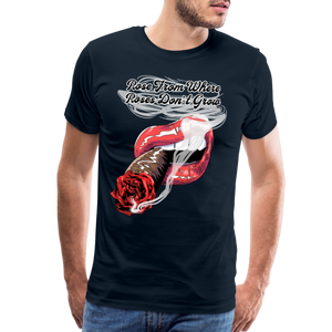 Smoking Rose T-Shirt - deep navy