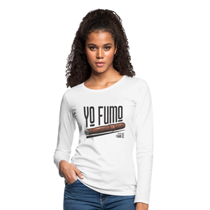 Yo Fumo Women's Premium Long Sleeve T-Shirt - white