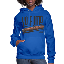 Load image into Gallery viewer, Ladies Yo Fumo Hoodie - royal blue