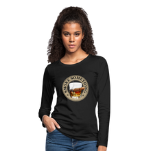 Load image into Gallery viewer, Smoke Something Women&#39;s Premium Long Sleeve T-Shirt - black
