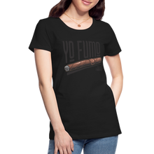Load image into Gallery viewer, Ladies Yo Fumo T-Shirt - black