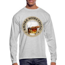 Load image into Gallery viewer, Smoke Something Men&#39;s Long Sleeve T-Shirt - heather gray