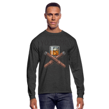 Load image into Gallery viewer, Yo Fumo Men&#39;s Long Sleeve T-Shirt - heather black