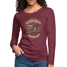 Load image into Gallery viewer, W.T.F Women&#39;s Premium Long Sleeve T-Shirt - heather burgundy