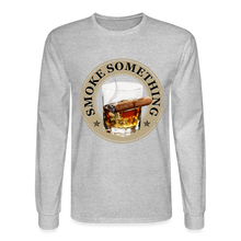 Load image into Gallery viewer, Smoke Something Men&#39;s Long Sleeve T-Shirt - heather gray