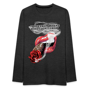 Smoking Rose Long Sleeve T-Shirt - charcoal grey