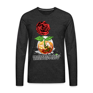 Concrete Rose Long Sleeve T-Shirt - charcoal grey