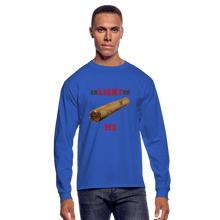 Load image into Gallery viewer, Enlighten Me Men&#39;s Long Sleeve T-Shirt - royal blue