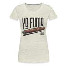 Load image into Gallery viewer, Ladies Yo Fumo T-Shirt - heather oatmeal