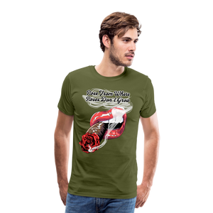 Smoking Rose T-Shirt - olive green