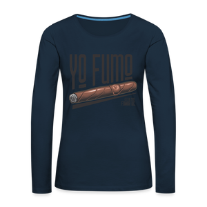 Yo Fumo Women's Premium Long Sleeve T-Shirt - deep navy