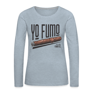 Yo Fumo Women's Premium Long Sleeve T-Shirt - heather ice blue