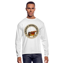 Load image into Gallery viewer, Smoke Something Men&#39;s Long Sleeve T-Shirt - white