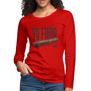 Yo Fumo Women's Premium Long Sleeve T-Shirt - red