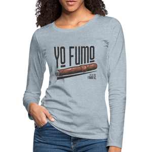 Yo Fumo Women's Premium Long Sleeve T-Shirt - heather ice blue
