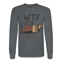 Load image into Gallery viewer, W.T.F Men&#39;s Long Sleeve T-Shirt - charcoal