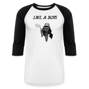 Like a Boss  Baseball T-Shirt - white/black