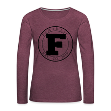 Load image into Gallery viewer, Fumar Women&#39;s Premium Long Sleeve T-Shirt - heather burgundy