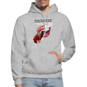 Smoking Rose Hoodie - heather gray