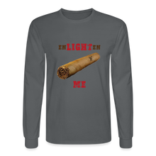 Load image into Gallery viewer, Enlighten Me Men&#39;s Long Sleeve T-Shirt - charcoal