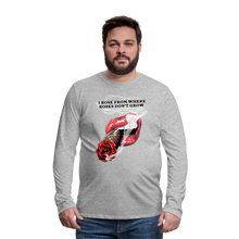 Load image into Gallery viewer, Smoking Rose Long Sleeve T-Shirt - heather gray