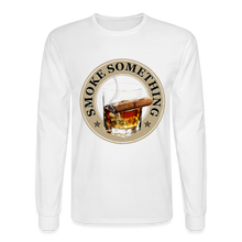 Load image into Gallery viewer, Smoke Something Men&#39;s Long Sleeve T-Shirt - white