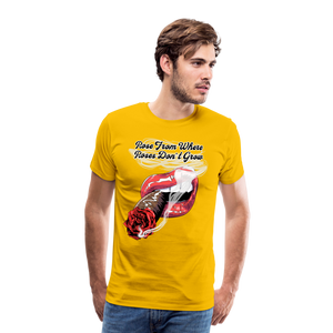 Smoking Rose T-Shirt - sun yellow
