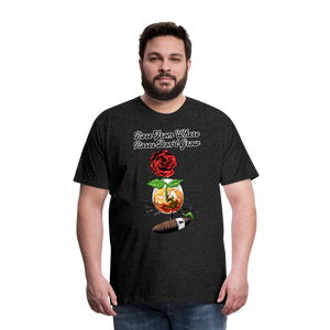 Concrete Rose T-Shirt - charcoal grey