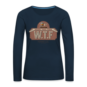 W.T.F Women's Premium Long Sleeve T-Shirt - deep navy