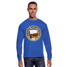 Load image into Gallery viewer, Smoke Something Men&#39;s Long Sleeve T-Shirt - royal blue