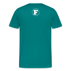 Concrete Rose and Cigar T-Shirt - teal